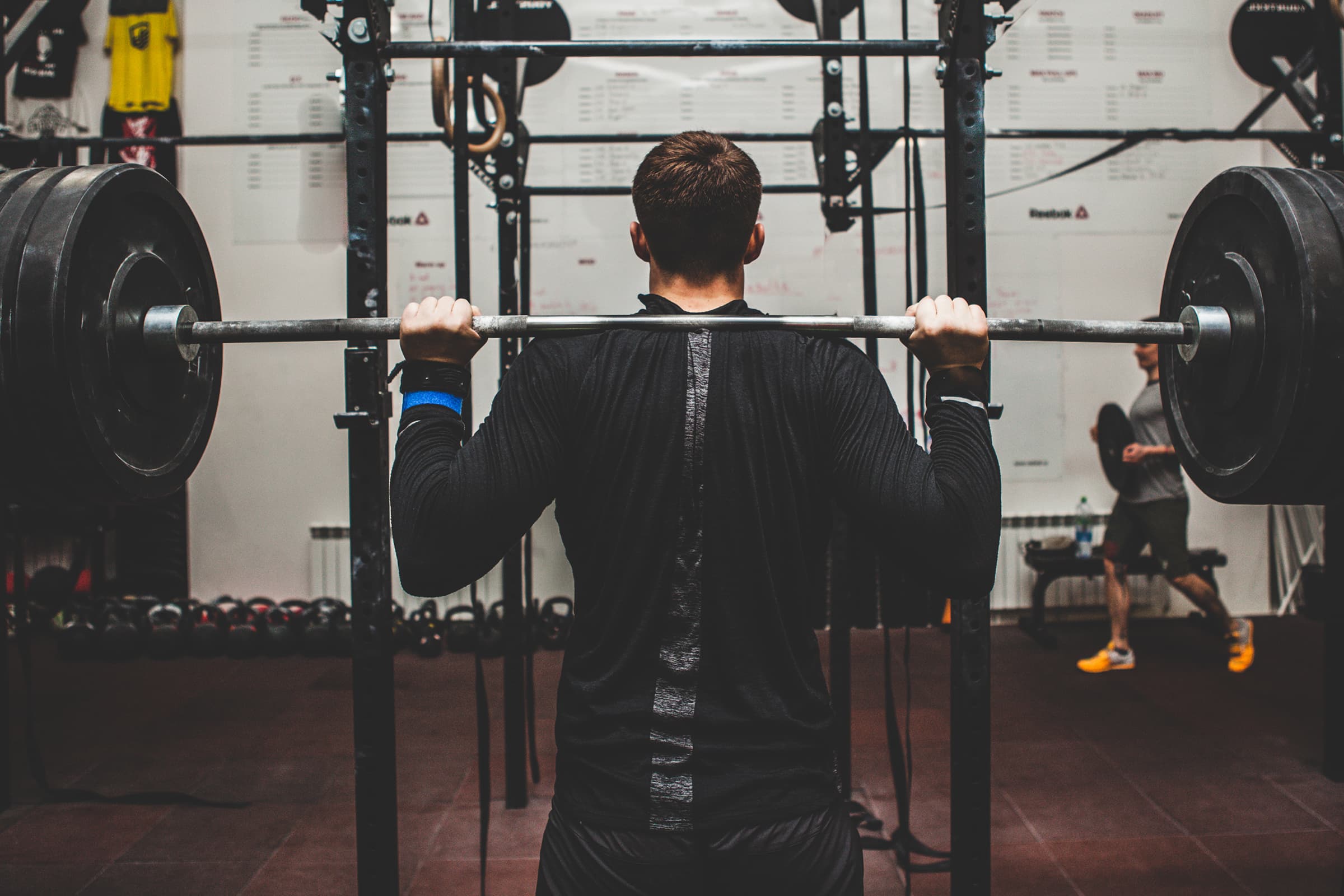 A lifter mid-set in the gym